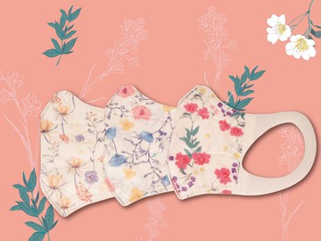 【奕綸台灣製】成人3D立體醫療口罩_藤生花語 (30入/3色各10片)