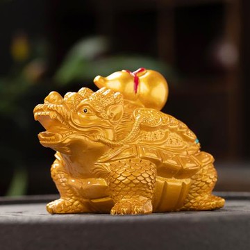 源頭廠家批發禪意茶道福祿龍龜茶具茶臺擺件創意茶寵變色小擺件