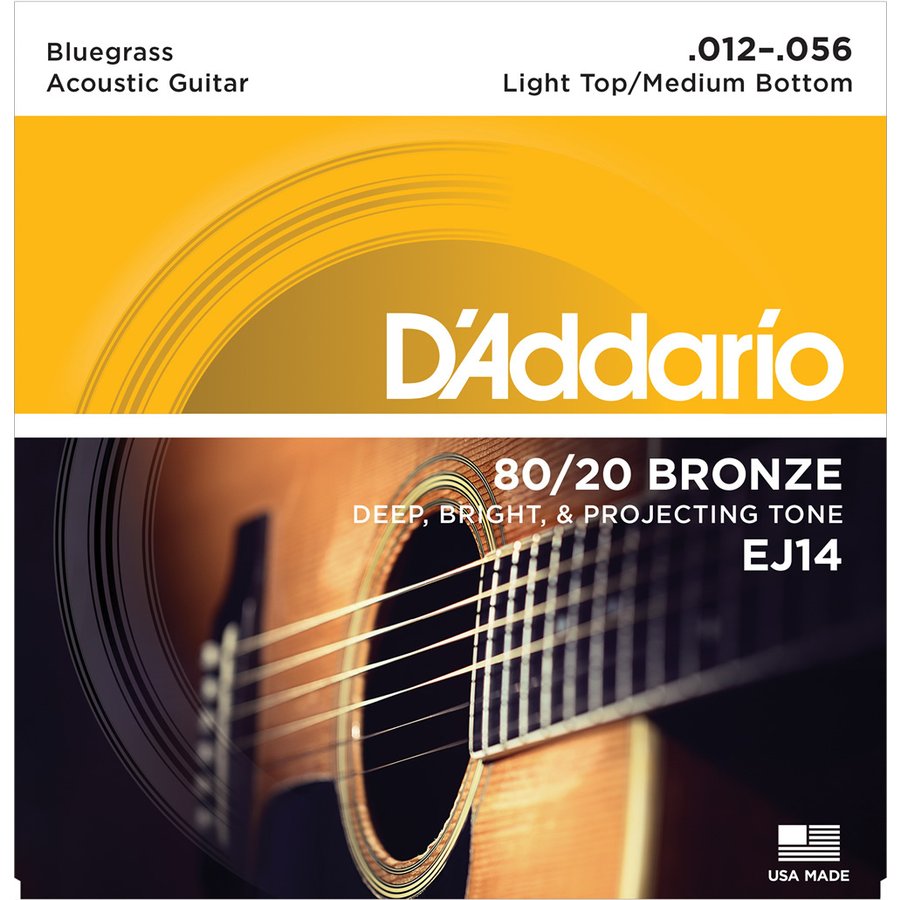 D'Addario D Addario ダダリオ アコースティックギター弦 20ブロンズ Bluegrass Light Top Medium Bott