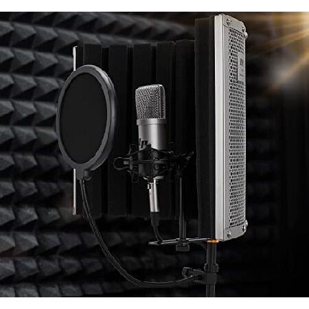 PreSonus AudioBox iTwo Studio with LyxPro Professional Microphone Kit and Sound Absorbing and Vocal Booth Recording Isolation Shield