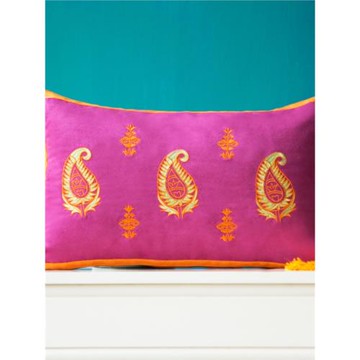 原創設計東南亞波西米亞風格純色精美刺繡花款多色腰枕抱枕套