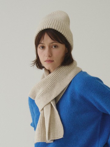 Ribbed wool muffler_3Colors