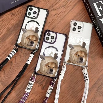 我好睏 四角可挂繩 防摔 無綫充電磁吸適用iphone 18 pro max17 16 15 14 13 12手機殼