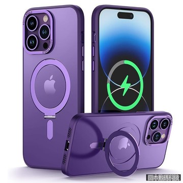 磨砂磁吸支架  防摔手機殼  適用蘋果 iPhone 15 14 13 12 11 Pro Max保護殼