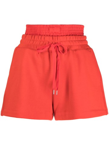 3.1 Phillip Lim - high-waisted cotton shorts - women - Cotton - S - Red