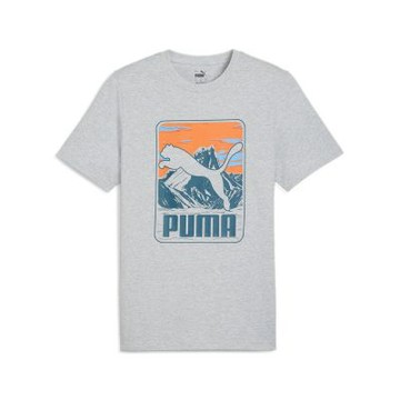 【PUMA官方旗艦】基本系列山巒跳豹圖樣短袖T恤(M) 男性 62791104