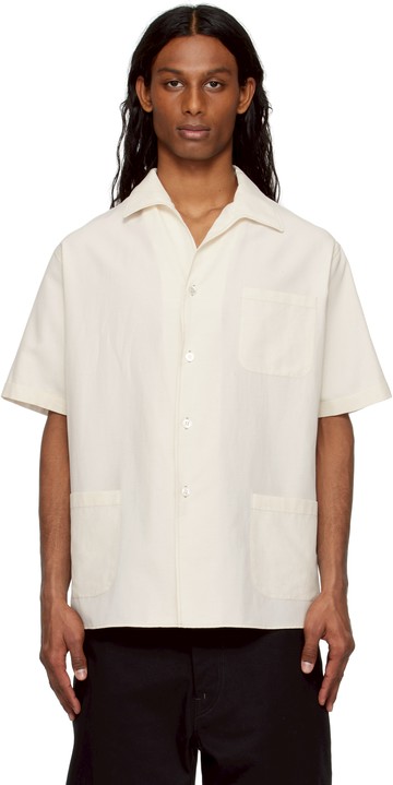 Maison Margiela 灰白色开领衬衫