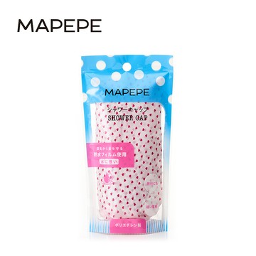 Mapepe 舒適輕薄浴帽/粉心1入