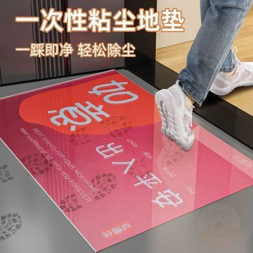 ✨熱銷推薦✨粘塵 地墊 一次性家用門口粘塵墊家用可撕式粘塵除塵地板膠粘塵 地墊