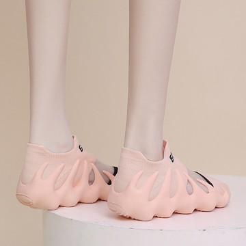 情侶款飛織椰子鞋女春夏秋老爹透氣百搭八爪魚火山襪子鞋女鞋