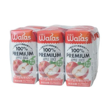 沃樂氏100%果園蘋果汁200ml*6入-開學