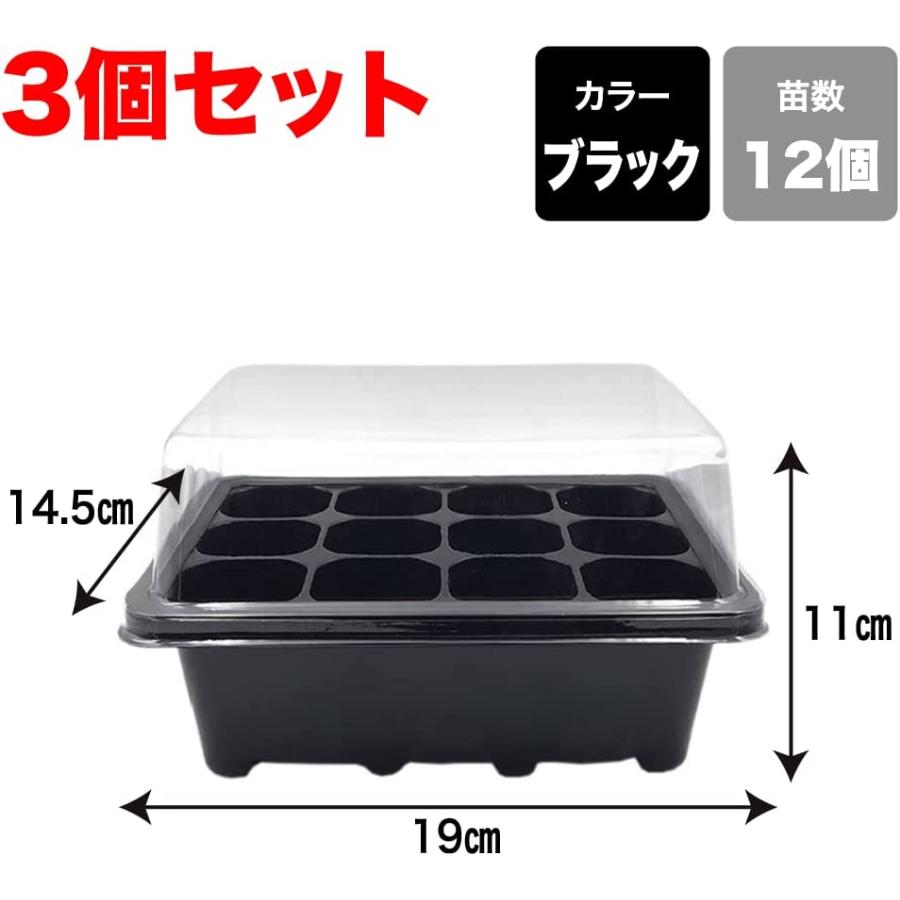 TKY 育苗ポット 育苗トレイ 種まき 家庭菜園 園芸用品 育苗箱 苗箱 植物 発芽 プランター 12穴 セット