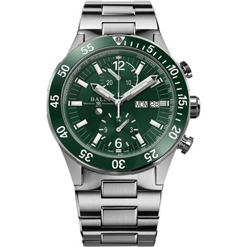 Ball 錶 Roadmaster Rescue Chronograph 即刻救援 計時機械腕錶-DC3030C-S2-GR 綠/41mm