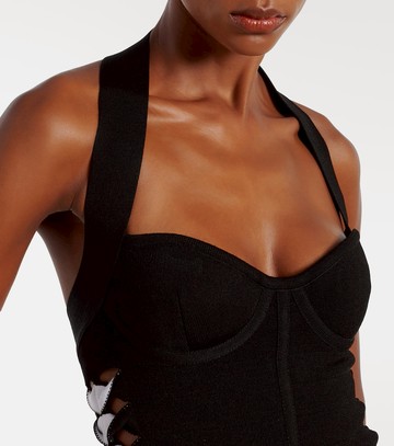 Balmain Cutout halterneck jersey midi dress