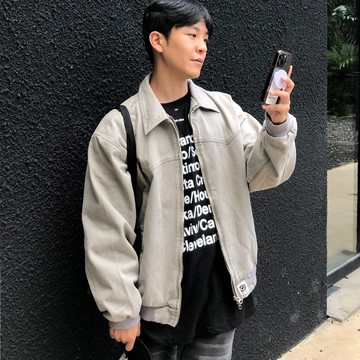 正韓High-Q 純棉剪裁縮口翻領夾克外套 2色 YUPPIE 預購商品 1007