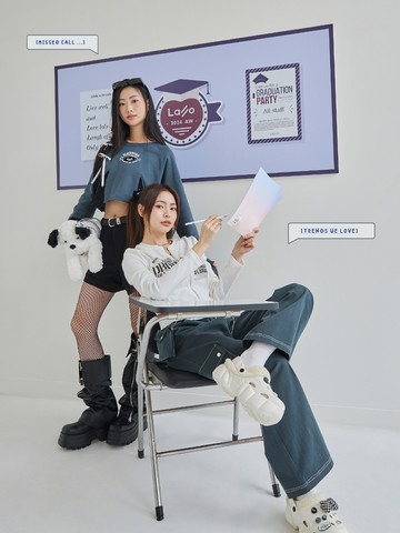 刷破網布拼接圓領上衣-綠色