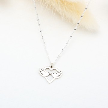 【Angel & Me】幸福 鴛鴦  s925純銀項鍊 生日 情人節禮物 送女友