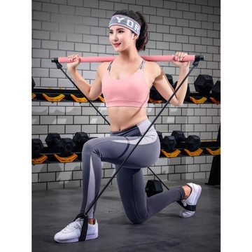多功能拉力器女拉伸帶臀部訓練器彈力繩健身瑜伽器材普拉提棒家用