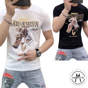 【M世代】M-5XL 男生上衣 寬鬆T恤 落肩五分袖 大尺碼 男士短袖 五分袖 男生衣服 情侶上衣 ATHCC384