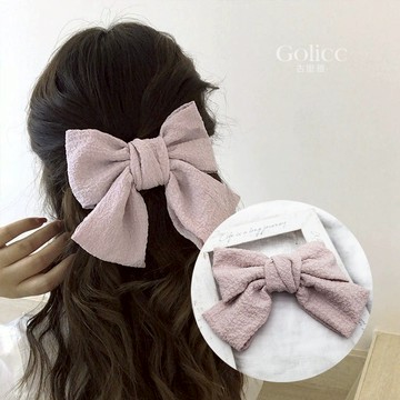 【Golicc】 髮夾 韓國 氣質 可愛 蝴蝶結 彈簧夾