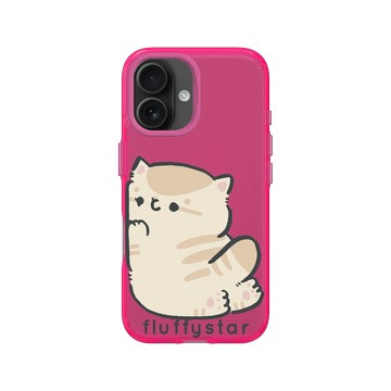 iPhone 16 Clear 粉漾桃 - fluffystar 毛絨絨星人 - Bobo貼貼