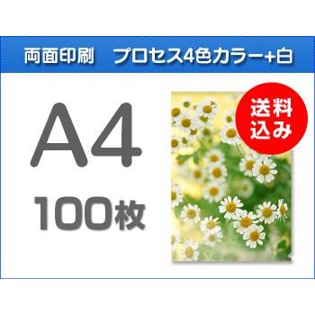 A4クリアファイル印刷　100枚