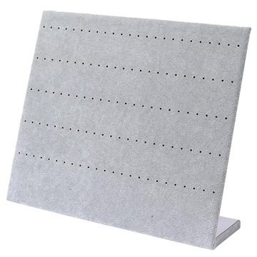 1個 灰色 L型絨布耳環展示架  32.5x9.5x28.5cm