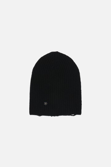 A PAPER KID ribbed wool and cashmere beanie Man