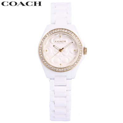 COACH コーチ 腕時計 時計 クオーツ レディース アナログ ３針 セラミック ホワイト ゴールド 14503254 | LINEショッピング