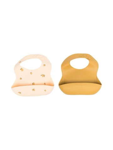 Konges Sløjd - two-piece bib set - kids - Silicone - One Size - Yellow