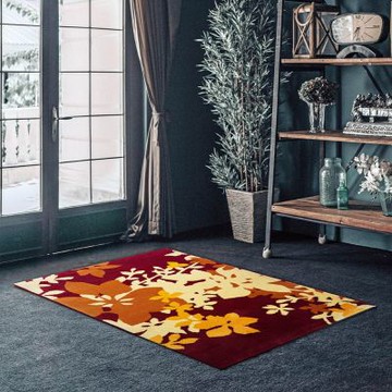 【山德力】止滑膠底地墊 60x90cm 紅棠