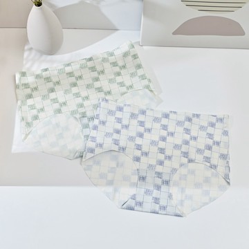 CA-石墨烯印花無痕褲-格子