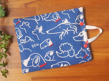 限量訂製=環保紅豆暖暖包/紅豆熱敷墊=可愛風台灣布料=狗狗圖鑑=牛仔藍(共3色)