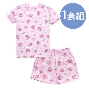 【ONEDER】 三麗鷗 美樂蒂純棉兒童短袖套裝 居家睡衣 -110cm~140cm-1件組(MM-NF001)