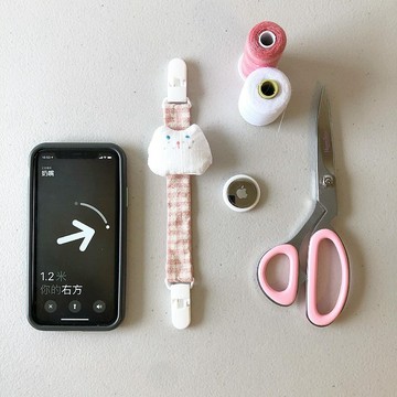 客製。8色。貓頭。AirTag。短版。一般版。奶咀夾。扣。繩