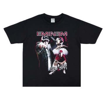 饒舌說唱Eminem埃米納姆痞子阿姆短袖T恤寬松印花街頭男女款重磅