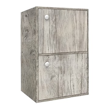 USEFUL DESIGN 悠室屋門櫃 42x30x60cm DIY組裝  灰橡  2層