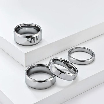 鎢鋼。經典亮面 戒指 | TM
