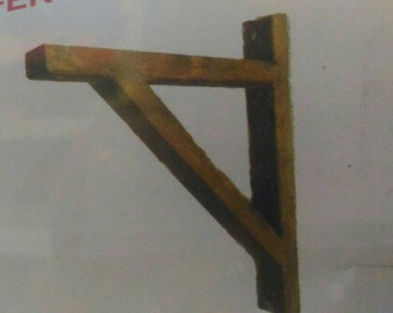 柚木實木角形托架16cm