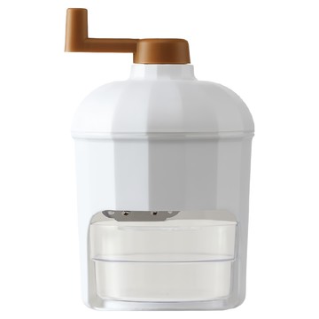 FANCY LIFE 轉轉手搖刨冰機  手搖刨冰機 + 接冰盒 + 冰塊模具盒  1組  白色