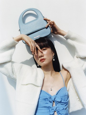 1pm Satchel Bag - Light blue