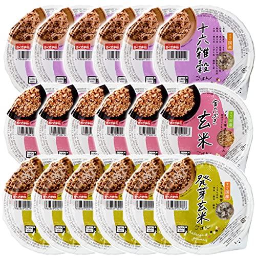 幸南食糧 おくさま印 パックごはん 3種 各6個 計 18個 セット 十六 雑穀 金のいぶき 発芽 玄米