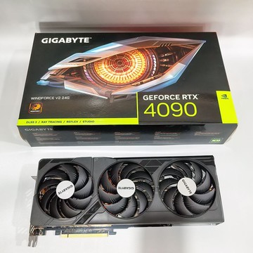 技嘉RTX4090魔鷹風魔雪鷹原裝散熱器塞博顯卡手辦顯卡DIY擺件展品【北歐家居生活】