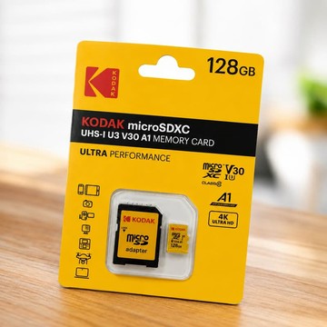 【中壢NOVA-水世界】KODAK 柯達 Micro SDXC 128G 支援4K A1 U3 V30 記憶卡