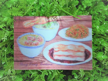 手繪明信片 – 粥面 (3D)