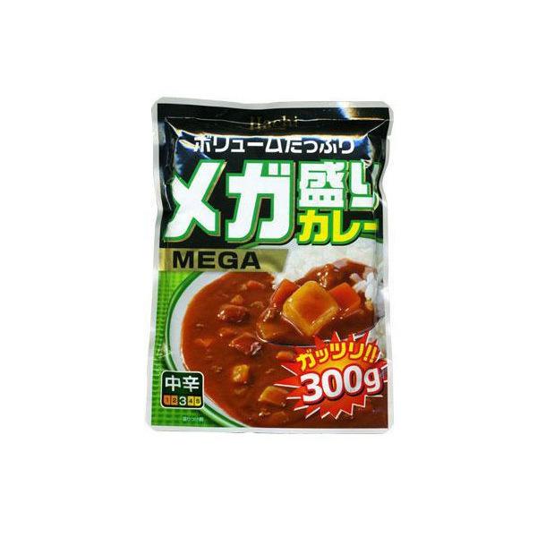 送料無料 レトルトカレー　メガ盛り　中辛３００ｇｘ２０食セット　ハチ食品