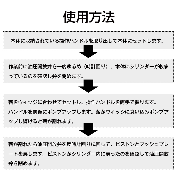 手動油圧式薪割り機 ny557(r)予約商品