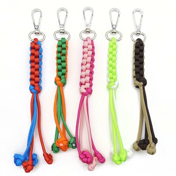 『百貨屋二號』新款撞色戶外DIY手工編織繩玉米結鑰匙扣包包掛件