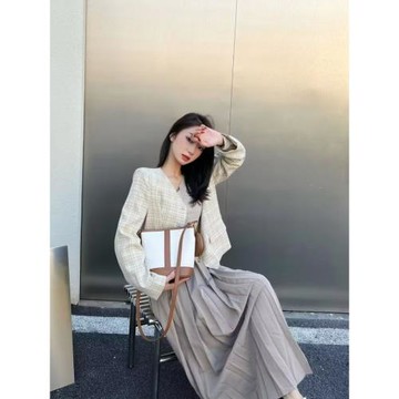 時尚新夏款撞色歐美荔編織皮女單肩腋下斜挎托特包子母掛飾水桶包