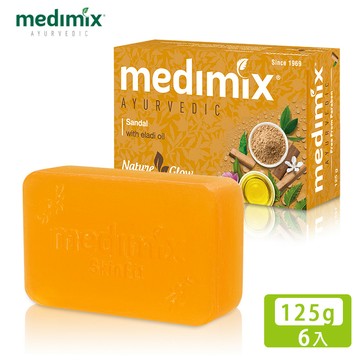 【Medimix】印度皇室藥草浴美肌皂 125g x 6入 (檀香)